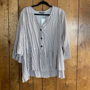 BloomChic plus size striped blouse